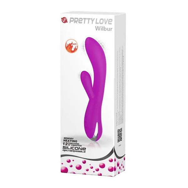 Vibrator Rabbit Cu Functie De Incalzire Wilbur, Violet, 20.5 Cm