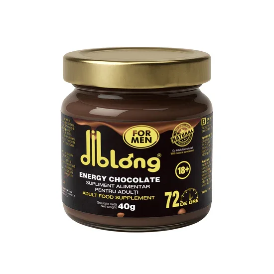 Ciocolata Tartinabila Afrodisiac Diblong Energy, Pentru Barbati, 40gr