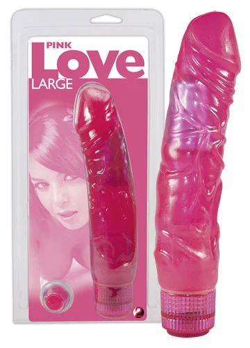 Vibrator Pink Love Large, Roz, 22 Cm