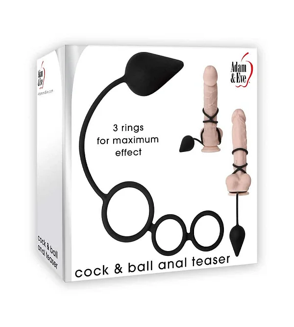 Dop Anal Cu Inel Penis Anal Teaser, Negru