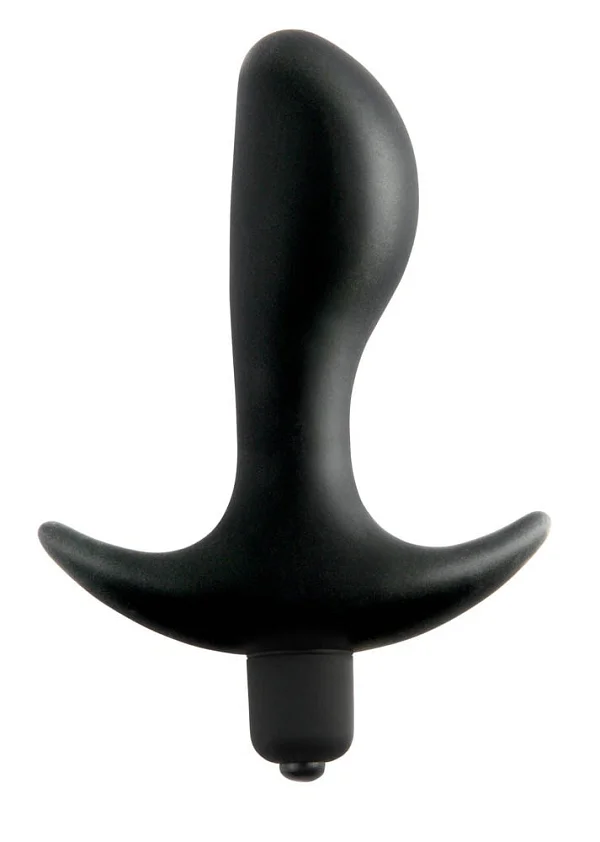 Dop Anal Vibrating Perfect Plug, Negru, 12.5 Cm