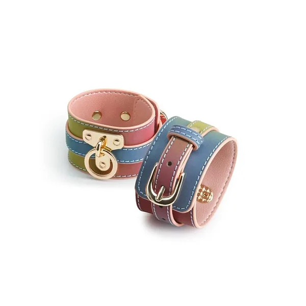 Catuse Pentru Maini Spectra Bondage Wrist Cuff Rainbow