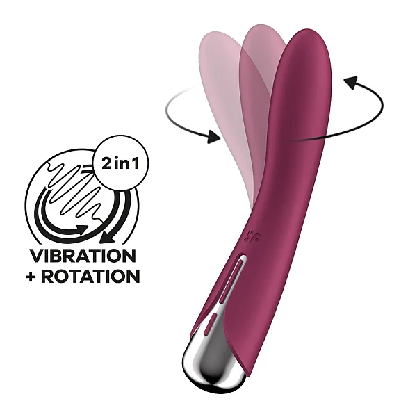 Vibrator Cu Rotatii Spinning Vibe 1, Rosu, 17,8 Cm