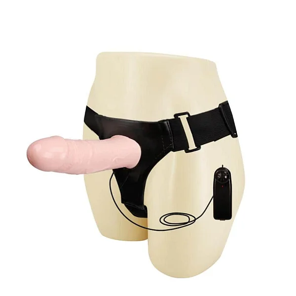 Strap On Cu Vibratii Perfect For Men, Natural, 16.5 Cm