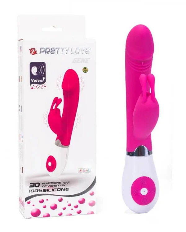 Vibrator Rabbit Cu Control Vocal  Gene, Roz, 20.5 Cm
