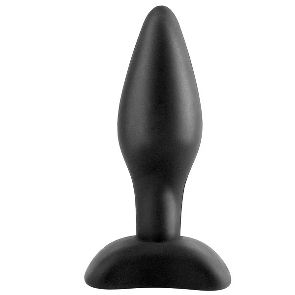 Mini Dop Anal Din Silicon, Negru, 9 Cm