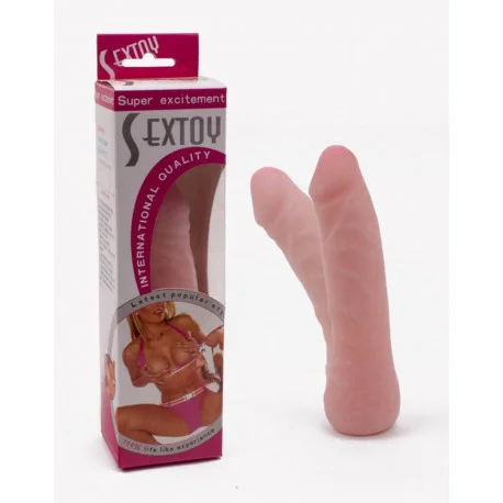 Dildo Clasic Flexibil, Natural, 16 Cm