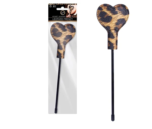 Leopard Frenzy Heart Shaped Paddle
