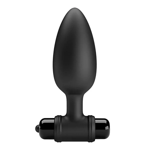 Dop Anal Cu Vibratii, Negru, 11.5 Cm
