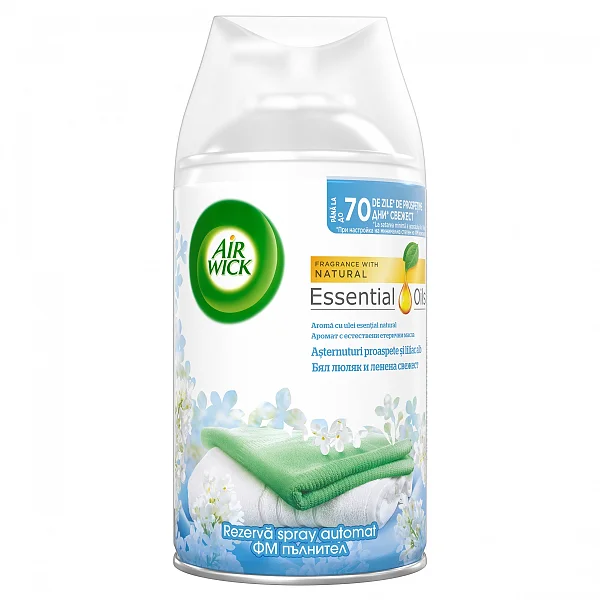 Air Wick Freshmatic Rezerva Odorizant De Camera, Asternuturi Proaspete Si Liliac Alb, 250 Ml