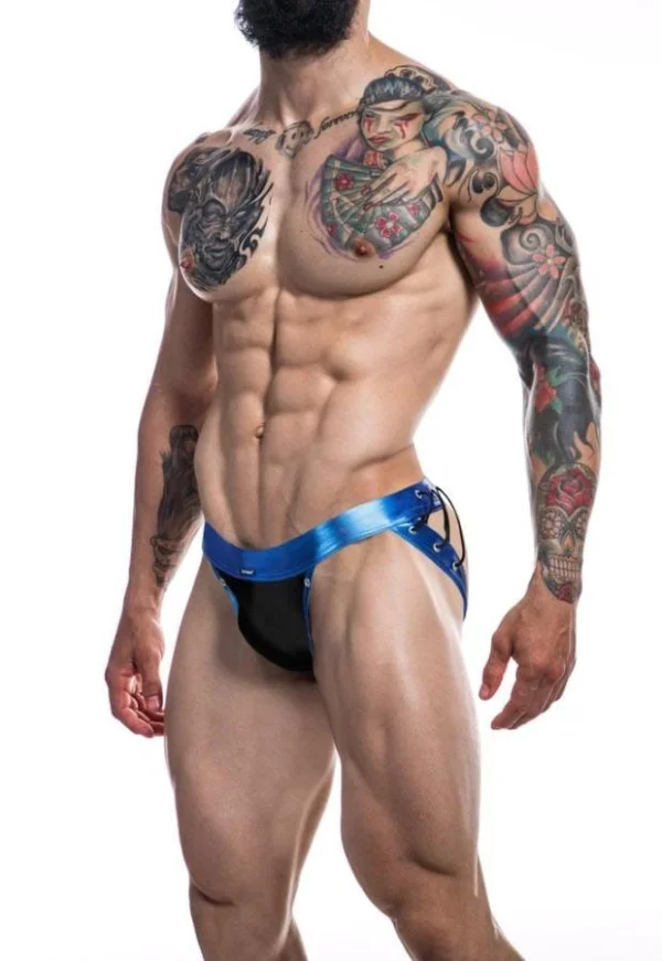 C4m-desire Jockstrap-blueleatherette-m