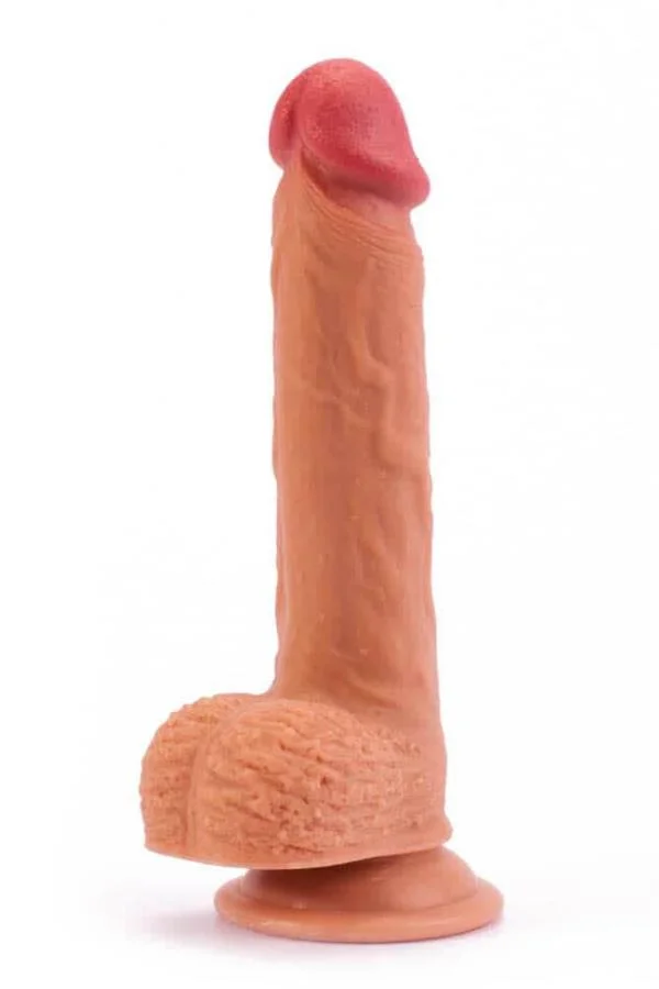 Dildo Realistic Din Silicon Dublu-stratificat, 21cm