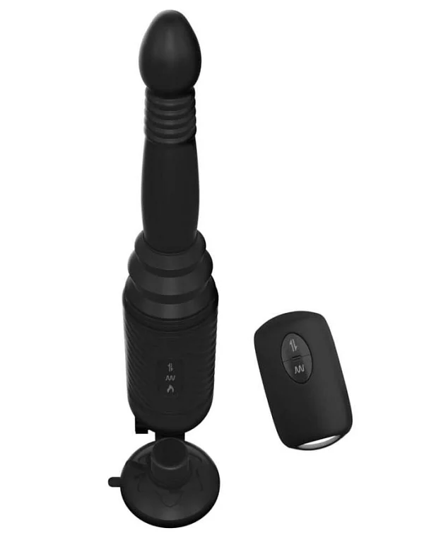 Vibrator Anal Extensibil Ass Thruster, Negru, 30.5 Cm