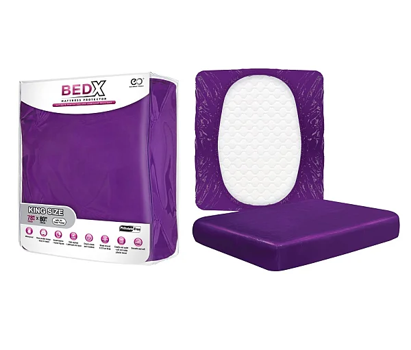 Bed X - Mattress Protector - King Size Purple