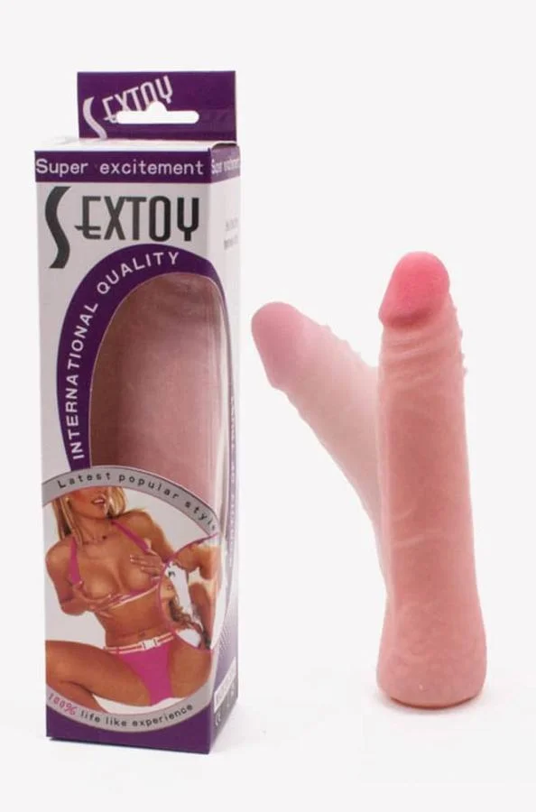 Dildo Clasic Flexibil, Natural, 18.5 Cm