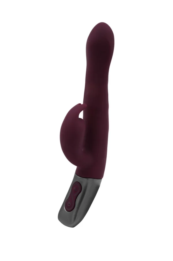 Titanz 8.5" Silicone Rechargeable Vibrator In Rubine Red_b15o25_4