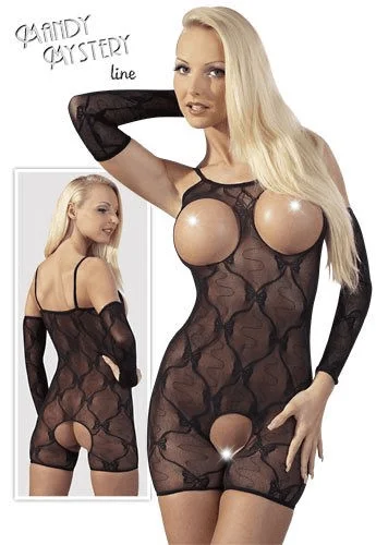 Catsuit Decupat Mandy, Negru - S/m