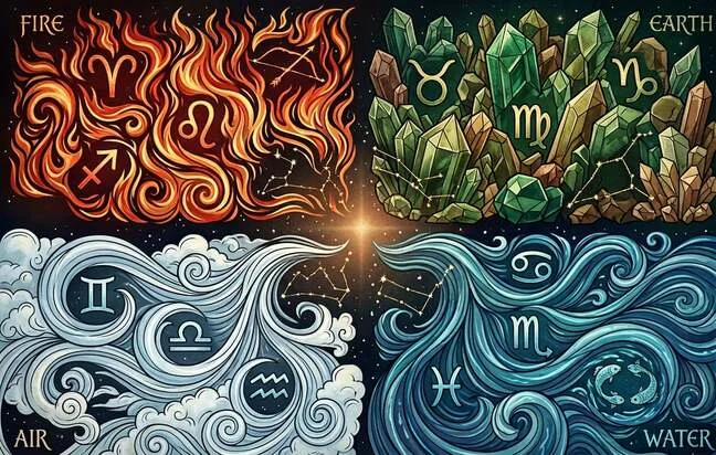 Zodiacul compatibilității sexuale: elementele zodiacale și rolul lor